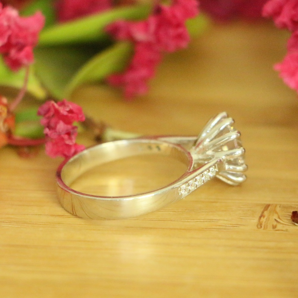 Sterling Silver Cubic Zirconia Wedding Jewelry - Picture 5 of 8